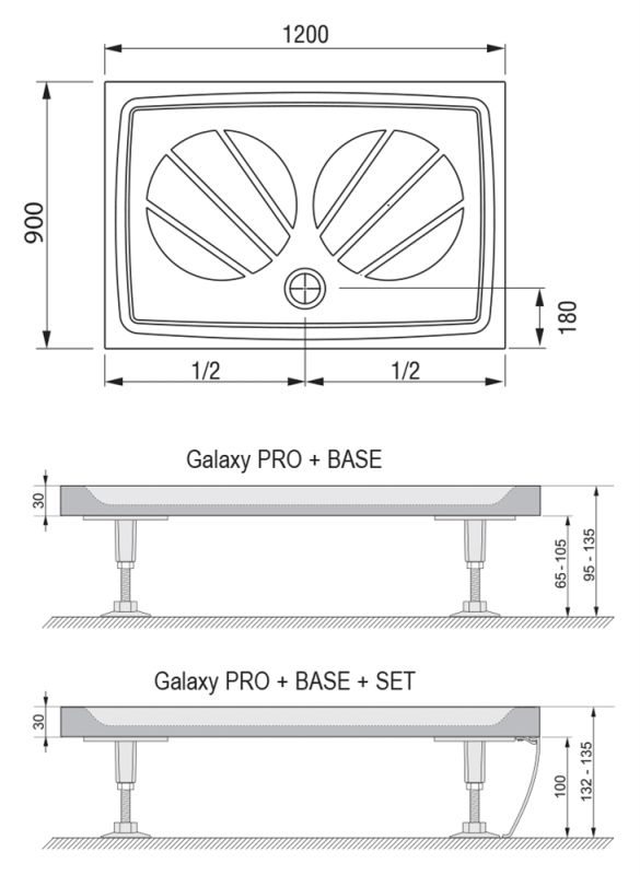 Душевой поддон из искусственного камня Ravak Gigant Pro 120x90 XA03G701010 Белый