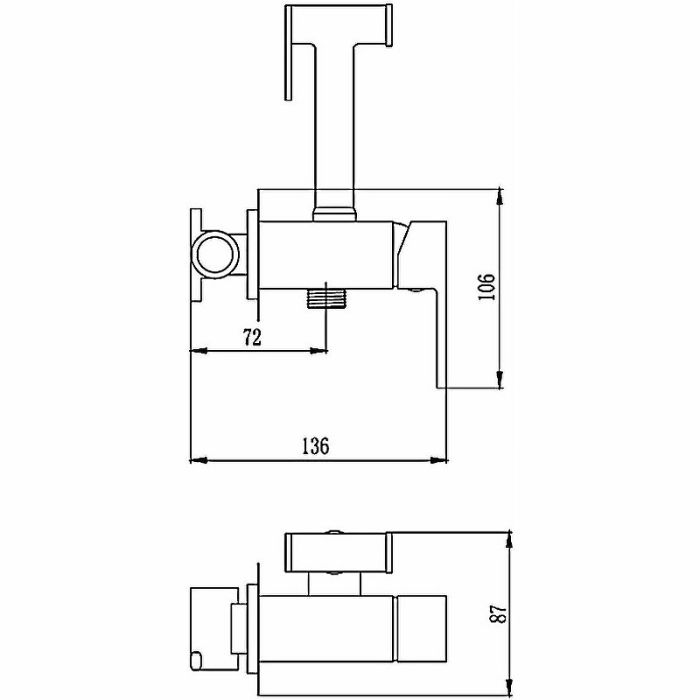 Гигиенический душ со смесителем Haiba (HB5511-7)