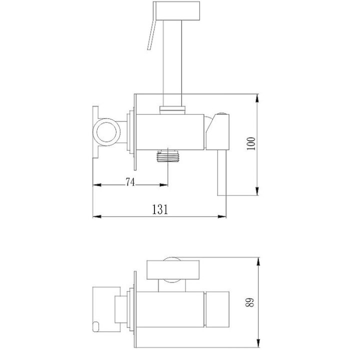 Гигиенический душ со смесителем Haiba (HB5512-4)