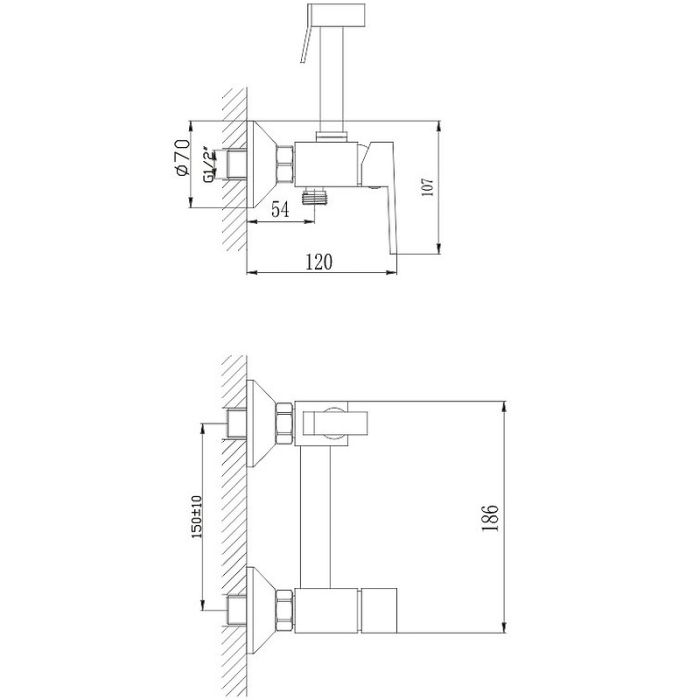 Гигиенический душ со смесителем Haiba (HB5513-7)