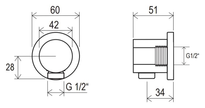 Шланговое подключение Ravak 701.00 X07P004 Хром