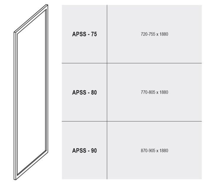 Душевая стенка Ravak Supernova APSS-90 94070102Z1 профиль Белый стекло Transparent