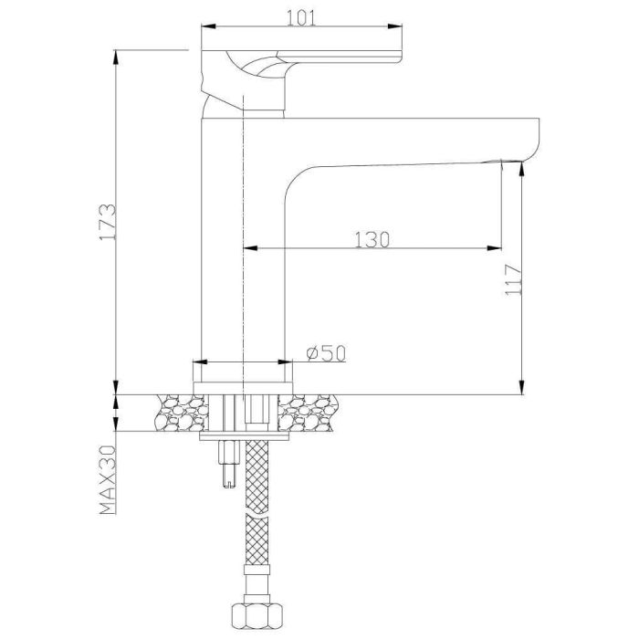 Смеситель для раковины Rossinka RS33 (RS33-13)