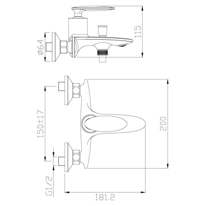 Смеситель для душа Rossinka RS30 (RS30-31)