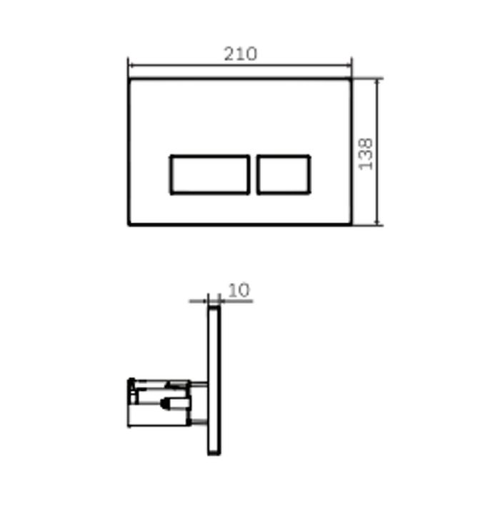 I047001 Pro S, клавиша для инсталляции пневматическая, пластик, белый