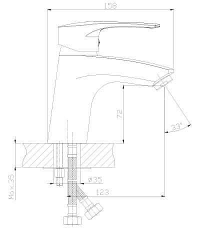 Смеситель для раковины Rossinka T (T40-11)