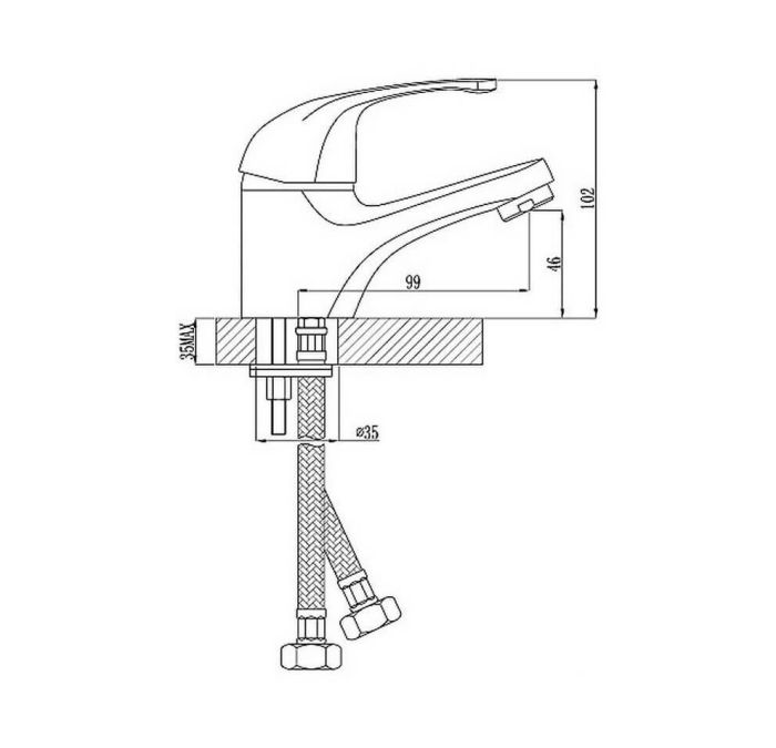 Смеситель для раковины Rossinka D (D40-11)