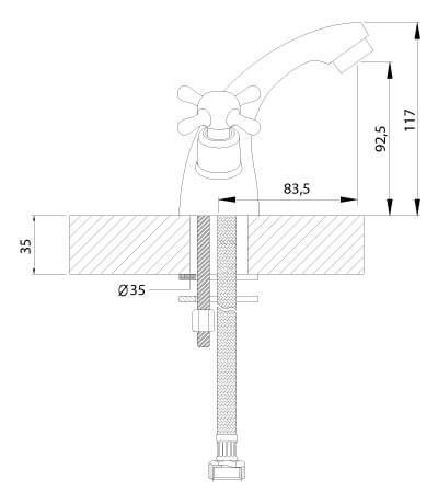 Смеситель для раковины Rossinka G (G02-61)