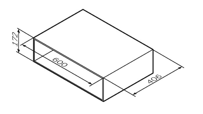 M90OHX0600NF GEM, Open-space для базы, подвесной, 60 см, цвет: орех, текстурированный