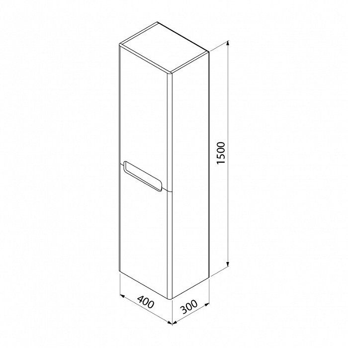 Шкаф-пенал IDDIS Edifice 40 подвесной белый (EDI40W0i97)