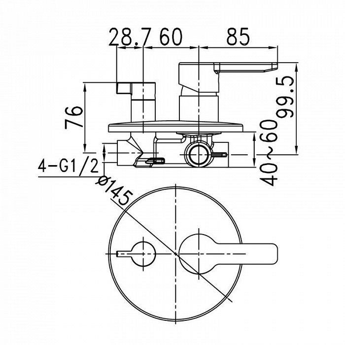 Смеситель для ванны с душем IDDIS Sena (SENSB00i67)