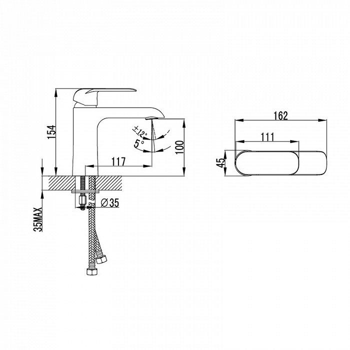 Смеситель для раковины IDDIS Calipso (CALSB00i01)