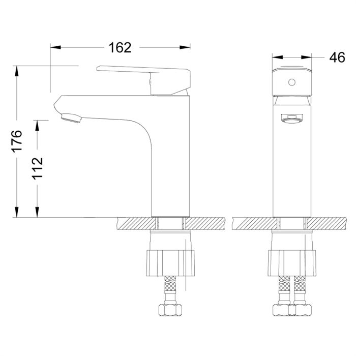 Смеситель для раковины Lemark Point LM0306C, Хром