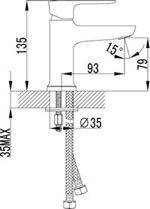 Смеситель для раковины Lemark Basis LM3606C, Хром