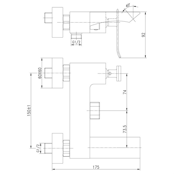 Смеситель для ванны Lemark Contest LM5814CW, Хром, Белый