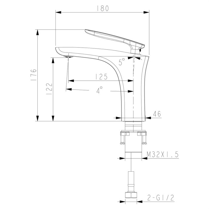 Смеситель для раковины Lemark Bellario LM6806C, Хром