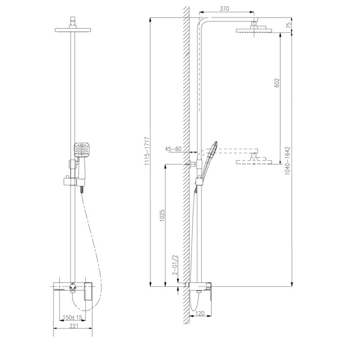 Душевая система Lemark Tropic LM7005C, Хром