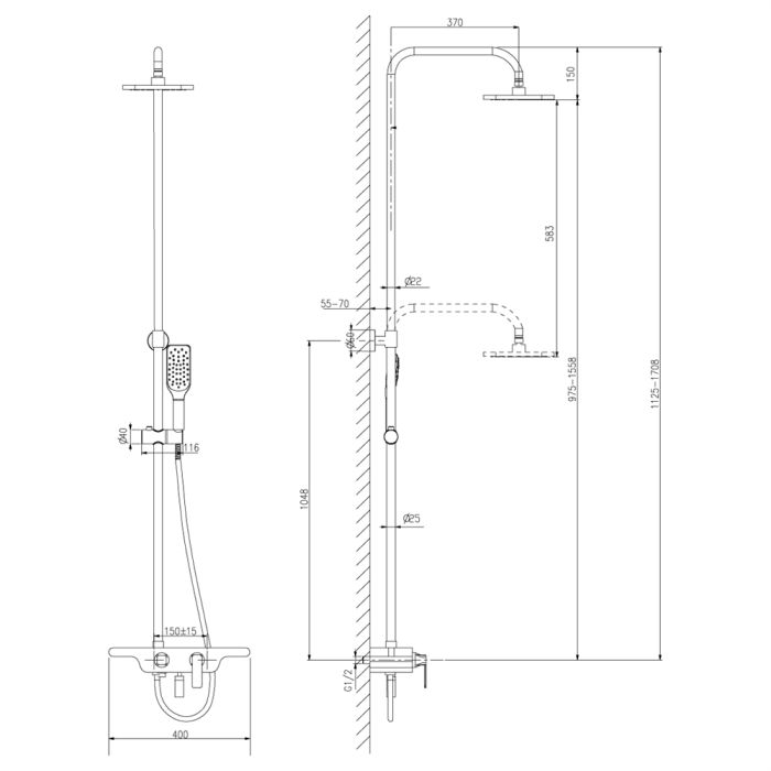 Душевая система Lemark Tropic LM7006C, Хром