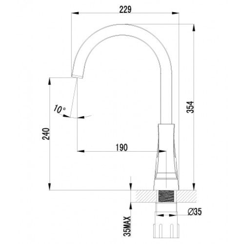 Смеситель для кухни Lemark Unit LM4555C, Хром