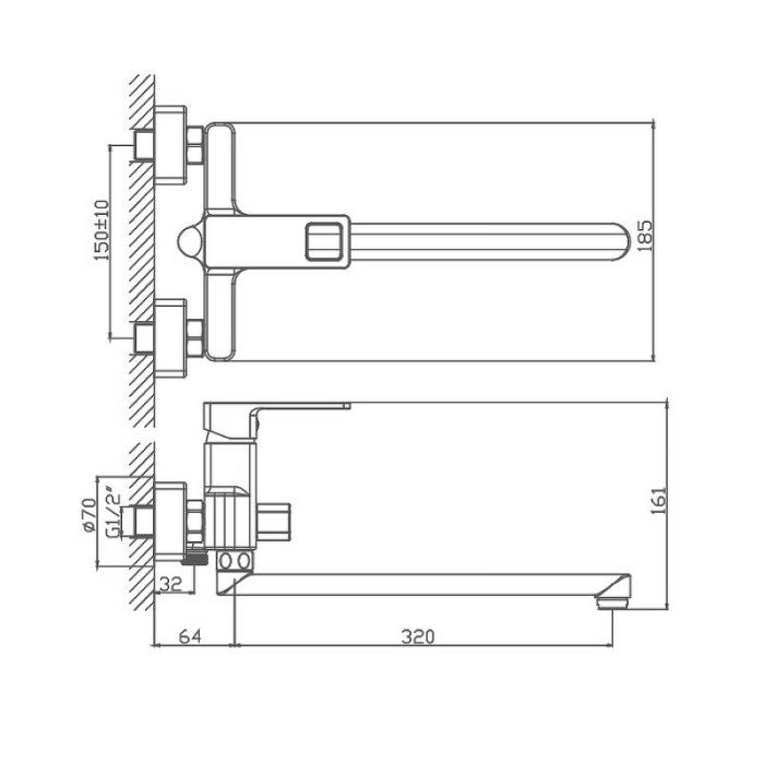 Смеситель для ванны Haiba (HB22615-7)