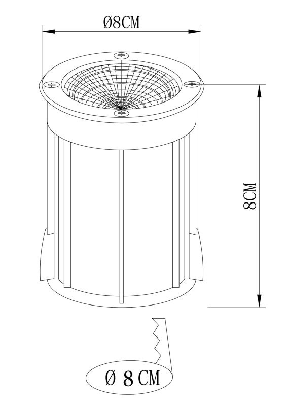 Встраиваемый в дорогу светильник Arte Lamp Piazza A6205IN-1SS