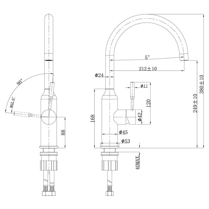 Смеситель для кухни Lemark Expert LM5079S Нержавеющая сталь