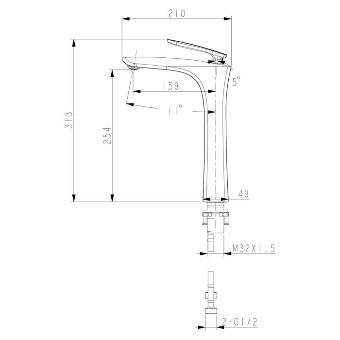 Смеситель для раковины Lemark Bellario LM6809C, Хром