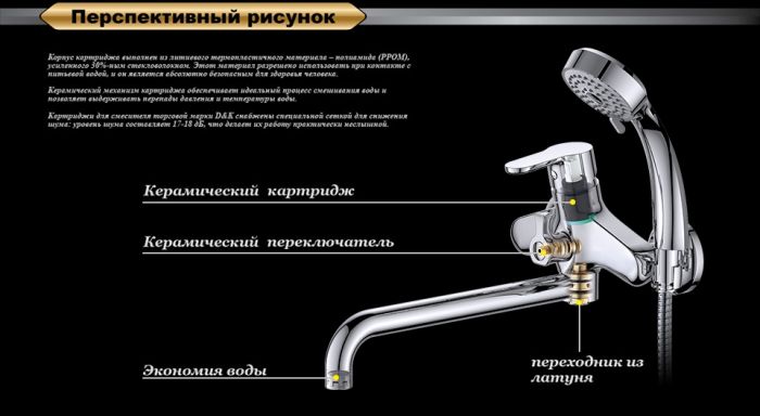 Смеситель для ванны DK Rhein Marx (DA1393301)