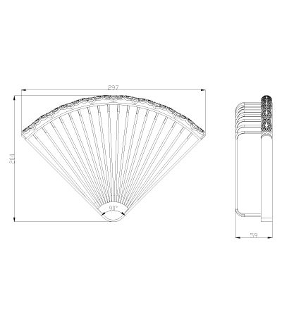 Полка корзина Lemark Jasmine LM6681ORB, Черная бронза