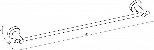 Полотенцедержатель Damixa Scandi Pro HASP346400 Хром