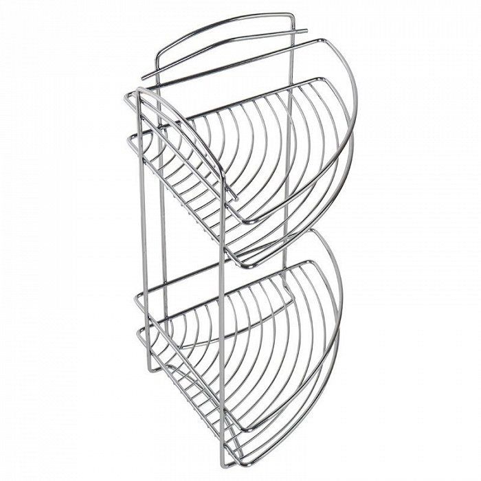 Полка двухъярусная угловая Milardo , проволока стальная (209WC20M44)