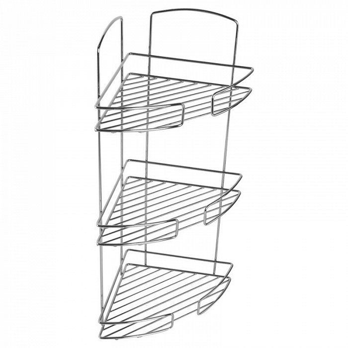 Полка трехъярусная угловая Milardo , проволока стальная (111WC30M44)