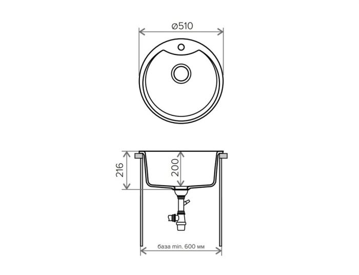 Кухонная мойка Tolero (R-108E №101 Бежев) (157356)