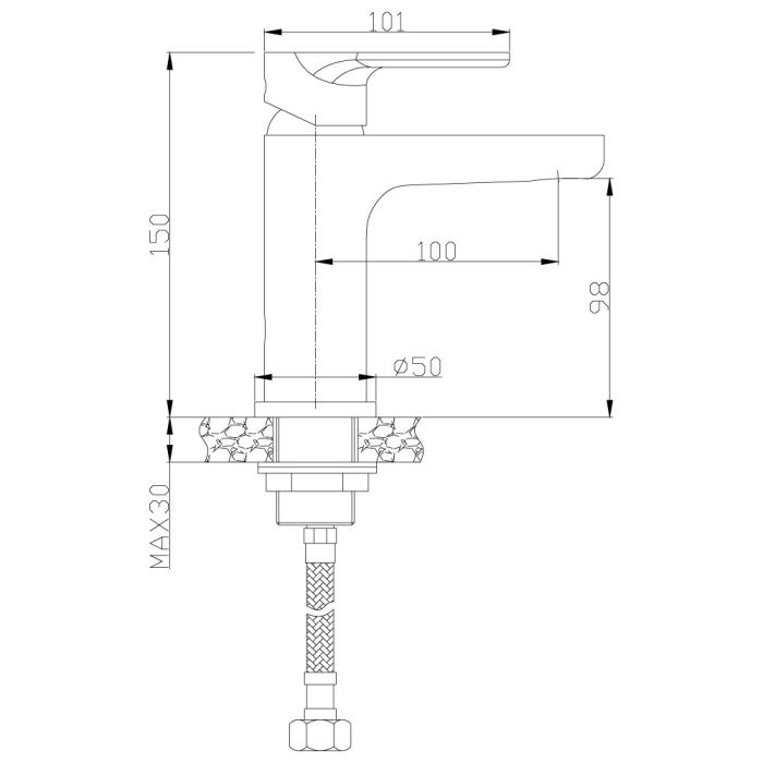 Смеситель для раковины Rossinka RS33 (RS33-11U)