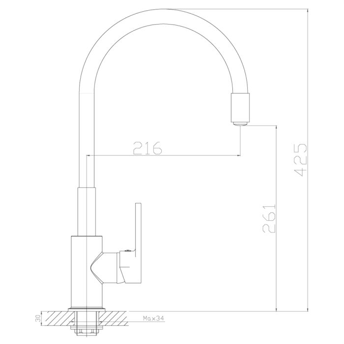 Смеситель для кухонной мойки Rossinka Z (Z35-35U-White)