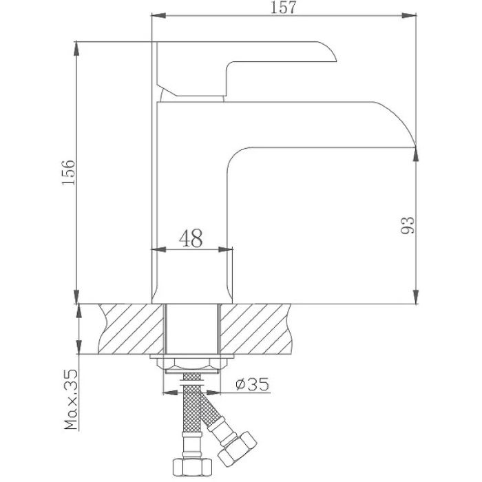 Смеситель для раковины с гигиеническим душем Haiba (HB12805-7)