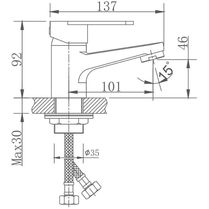 Смеситель для раковины Haiba (HB10801-2)