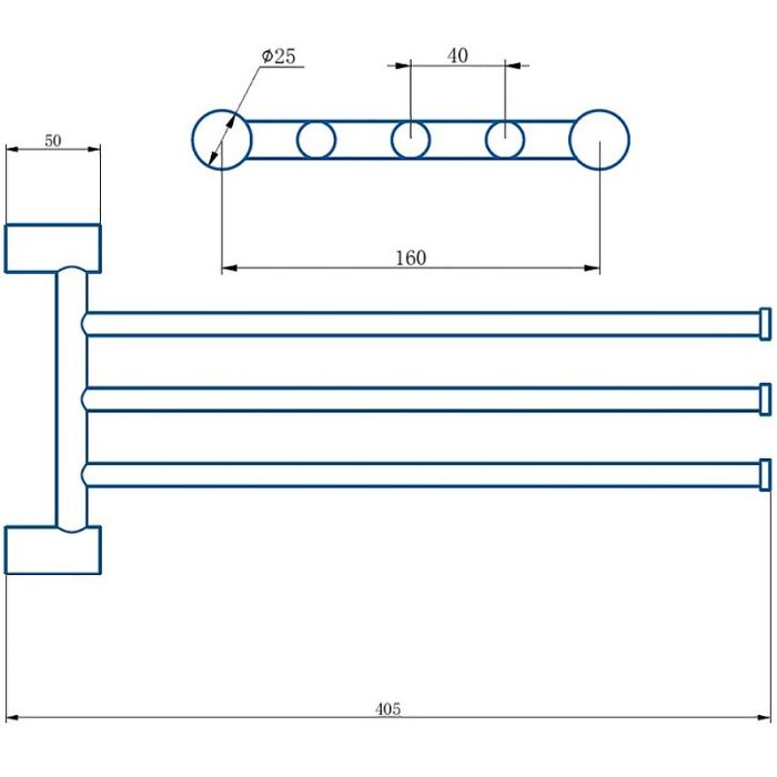 Полотенцедержатель Haiba черный (HB8413-7)