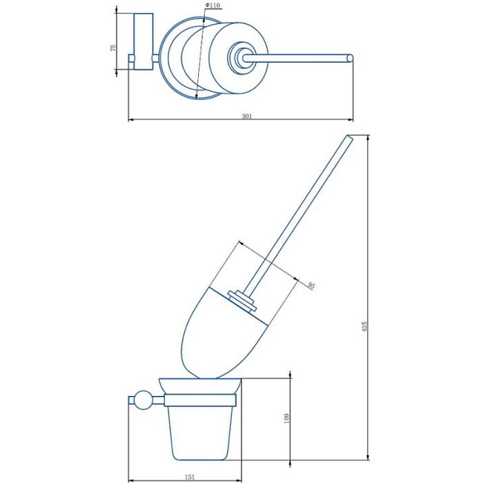 Ершик Haiba хром (HB8410)