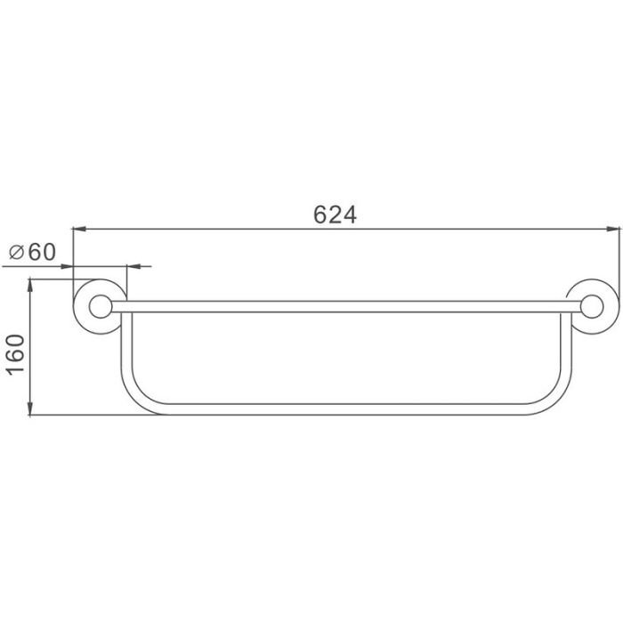 Полка для полотенец Haiba сталь (HB8324)