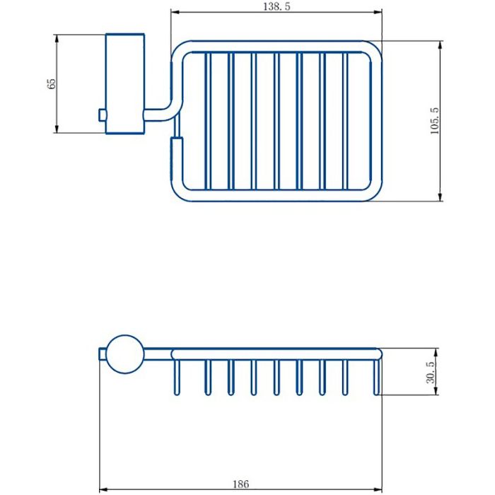 Мыльница Haiba хром (HB8402-1)