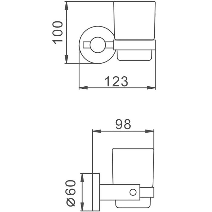 Стакан для ванной комнаты Haiba сталь (HB8306)