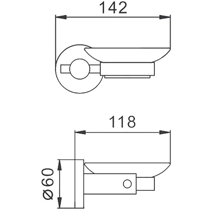 Мыльница Haiba сталь (HB8302)