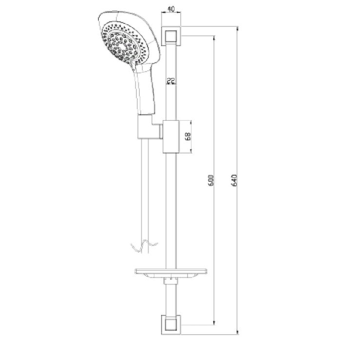 Душевой гарнитур Lemark LM8068C, Хром