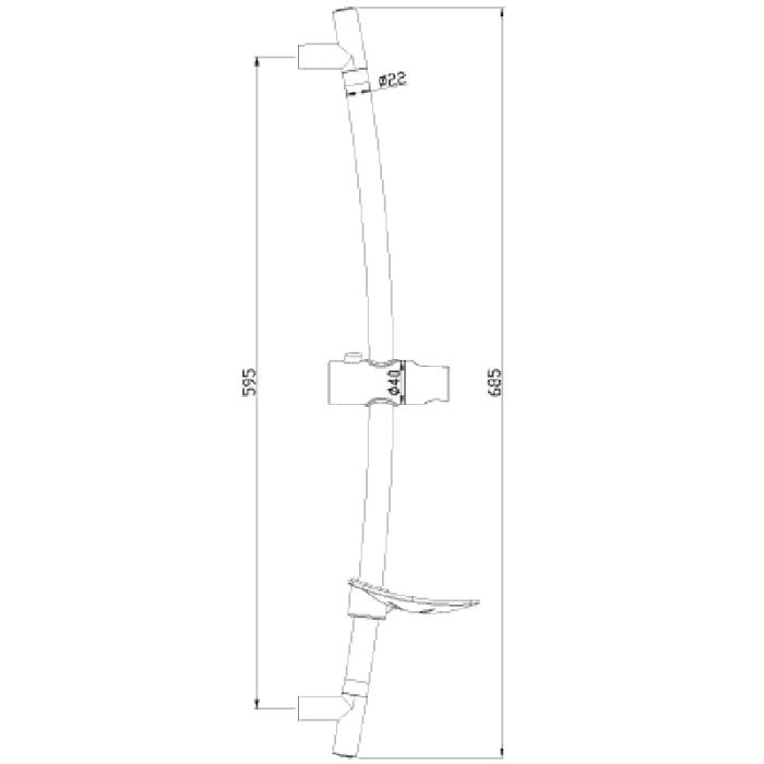 Душевая штанга Lemark LM8064C, Хром