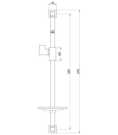 Душевая штанга Lemark LM8069C, Хром