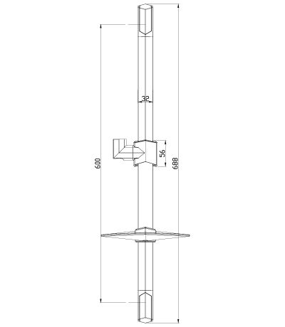 Душевая штанга Lemark LM8066C, Хром