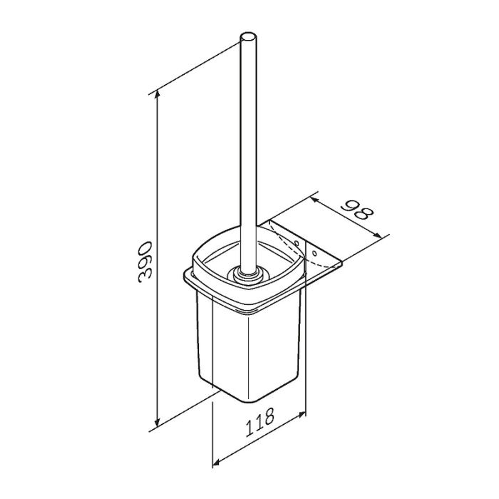 A50A33422 Inspire V2.0, Стойка с туалетной щеткой, черный, шт