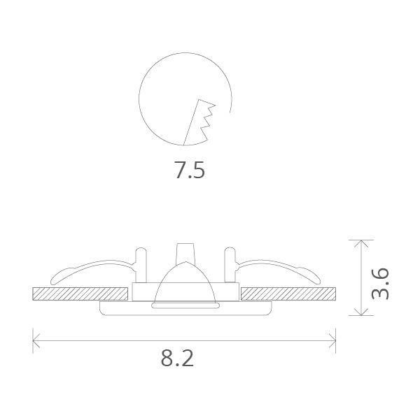 Встраиваемый светильник Arte Lamp Aqua A5440PL-1SS