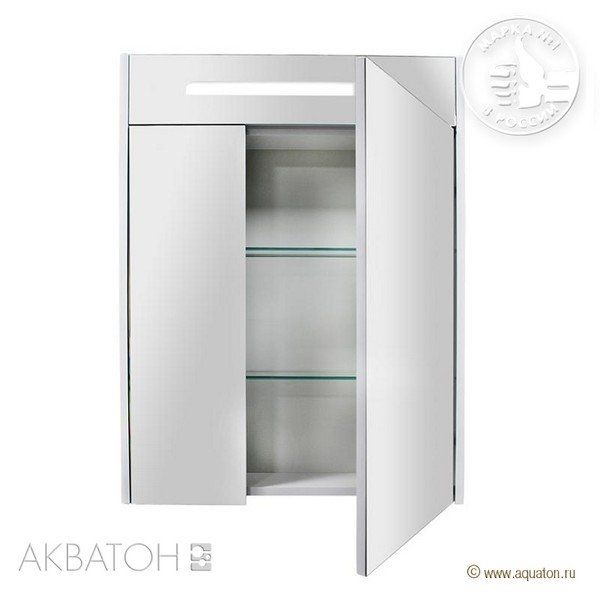 Зеркальный шкаф Акватон Сильва 60 1A216202SIW60 дуб фьорд